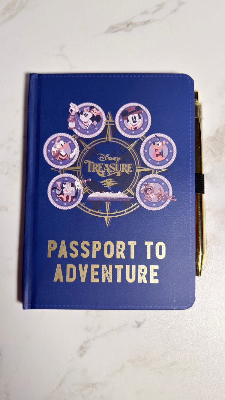 Disney Cruise Line Treasure "Passport to Adventure" Journal with Pen NEW